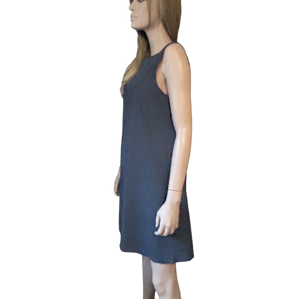 Theory Keshelle Dress Linen Rayon Blend Lace Up Corset Back Metal Grommets - Picture 6 of 16